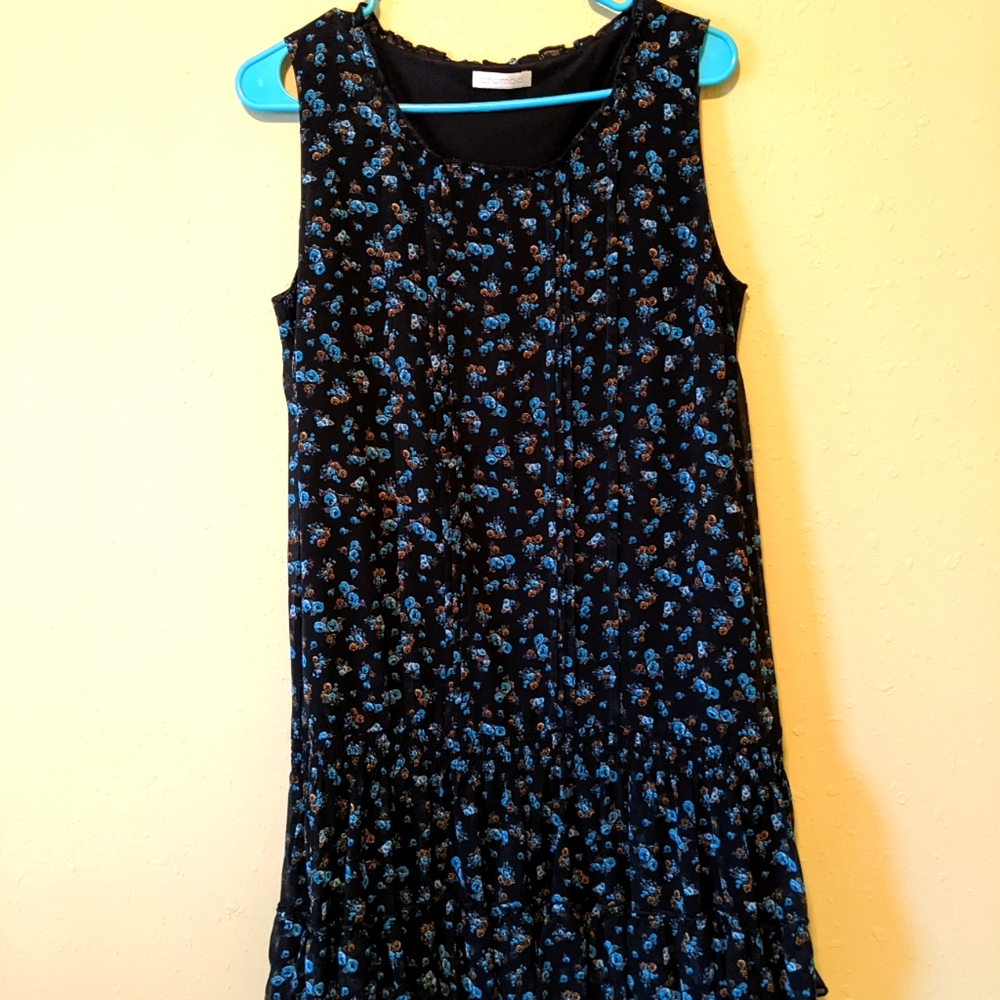 PRROMOD FLORAL BLUE SHORT DRESS